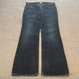 Gold Sign Bootcut Dark Wash Jeans